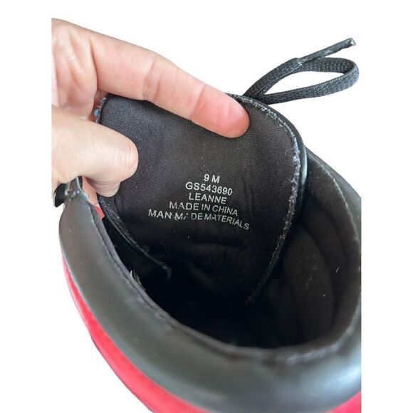 MIA WOMEN'S LACE-UP Size 8.5 LYZA BLACK/RED ANKLE WINTER COMBAT BOOTS - Picture 10 of 10